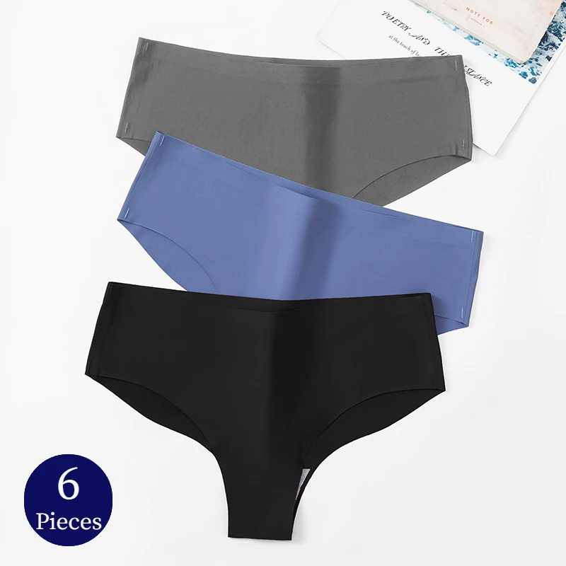 Bzel 6 teile/satz Damen Höschen weiche Seide Satin nahtlose Unterwäsche Mode sexy Dessous große gemütliche Frau Slips Sport Höschen