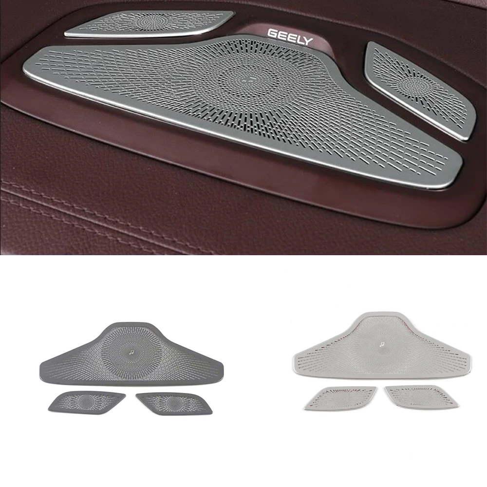 

Auto Stainless Front Dashboard Sound Speaker Cover Panel Car Styling StickerFor Geely Monjaro Xingyue L Accessories 2021-2023