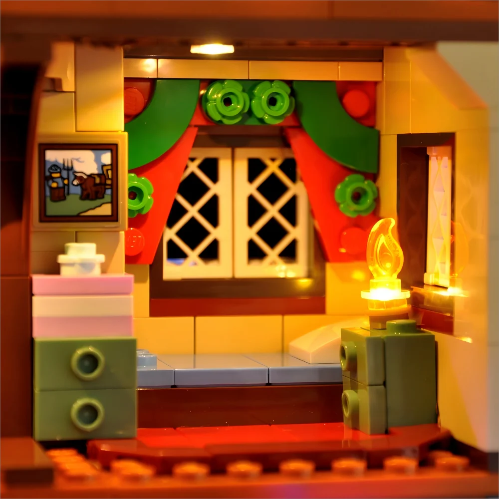 Kit de iluminação LED LYBMTWF compatível com modelo de cabine de montanha de neve de inverno Lego10325 (NÃO inclui os tijolos de construção)