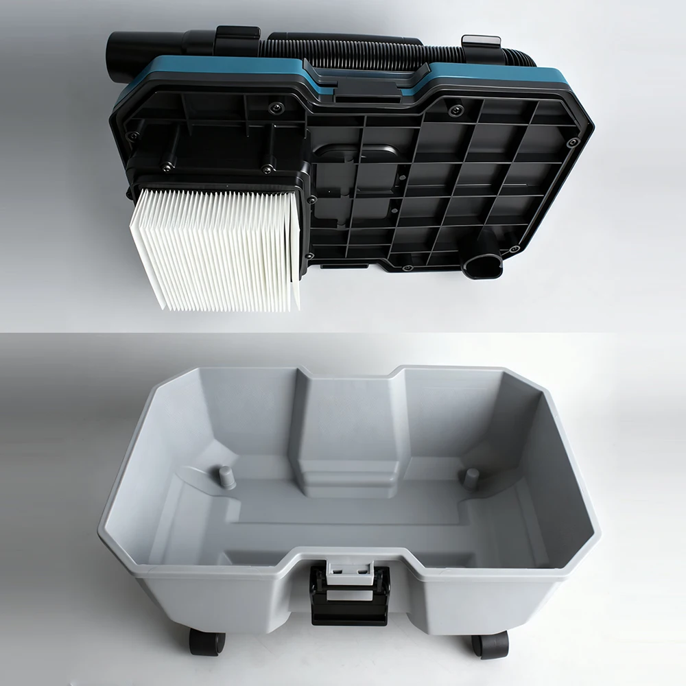 Aspirador de pó doméstico sem escova, sem fio, molhado e seco, 18v, alimentado por bateria de lítio, coletor de poeira com alça de transporte para makita