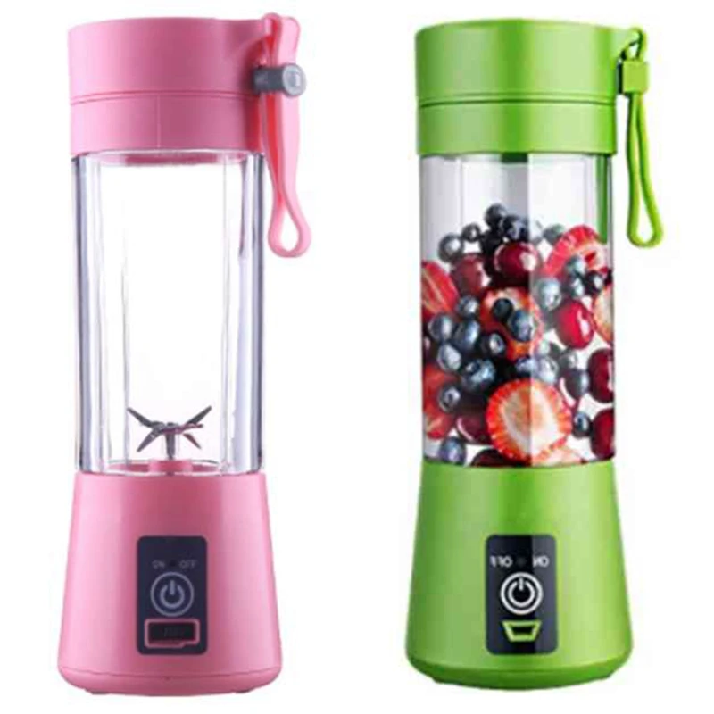 Portable 4 Blades Electric Juice Fruit Blender Cup Bottle Mixer Smoothie USB Rechargeable For Gym Travel