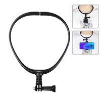 PULUZ Lazy Adjustable Neck Bracket for GoPro HERO 13 12 11 10 Black/ DJI/ Insta360 Sport Action Cameras Accessories