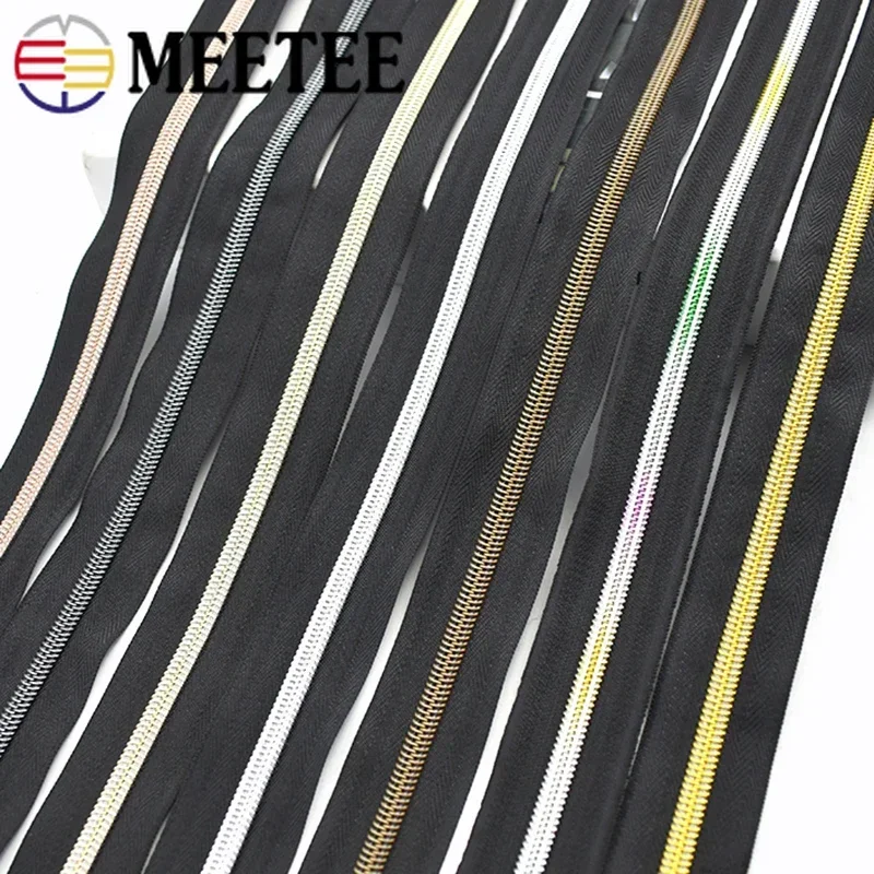 2/4/10Meters 3# 5# Nylon Zippers for Sewing Clothes Plastic Coil Zipper Sports Coat Bag  Zip Repair DIY Garment Accessories