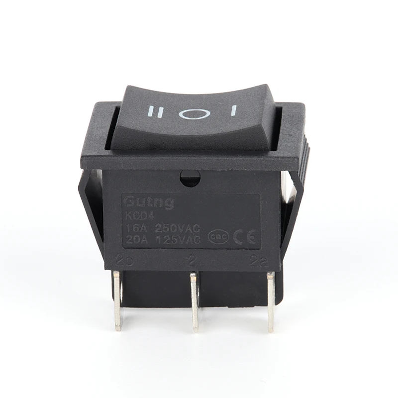 2PCS Rocker Switch 6 Pins 3 Position ON/Off/ON AC 20A/125V 16A/250V DPDT Car Boat Black Switch