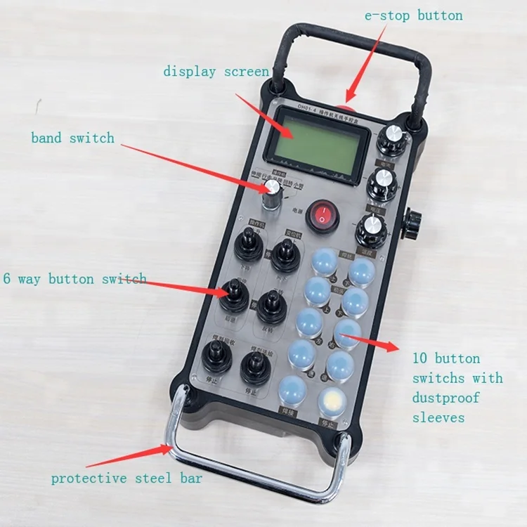 DH01 WiXHC جهاز تحكم عن بعد بتصنيع صناعي عالمي مع عصا تحكم لحام الضغط على جهاز التحكم عن بعد IP67 #6