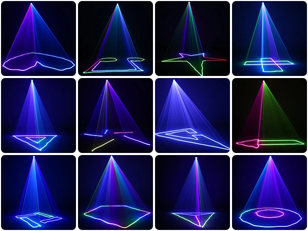 U'King LED Indoor Stage Light RGB LS Scanner Beam Effect LS Projector Lighting DMX512 Sound Activated for DJ Disco Party