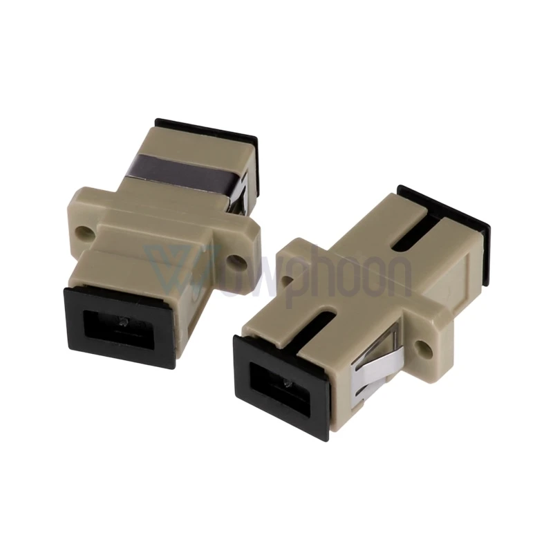 

10PCS SC multimode simplex fiber optic / gray / gray adapter / flange / OM1 OM2 adaptor Customized