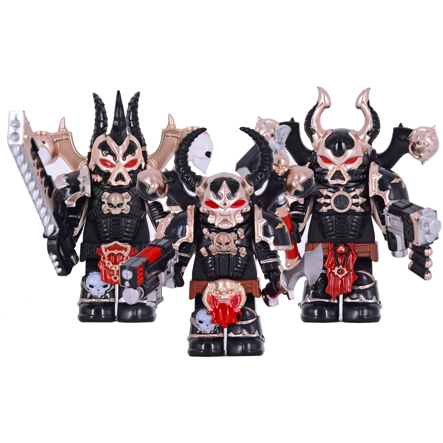 Military Chaos Space Marine Building Blocks Figures Toy Intricate Armor Black Legion Figures Toy Helmet Accessories Kids Toys view 3