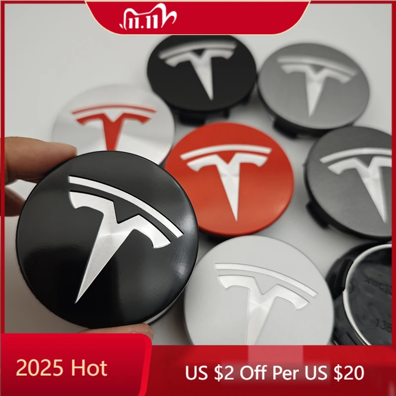 

Наклейки на колеса автомобиля, 4 шт./компл., ABS, 56 мм, оригинальные центральные колпачки для колес Tesla с логотипом, эмблема для Tesla Model 3 Y S X, заглушки для дисков, значки на колпаки ступиц