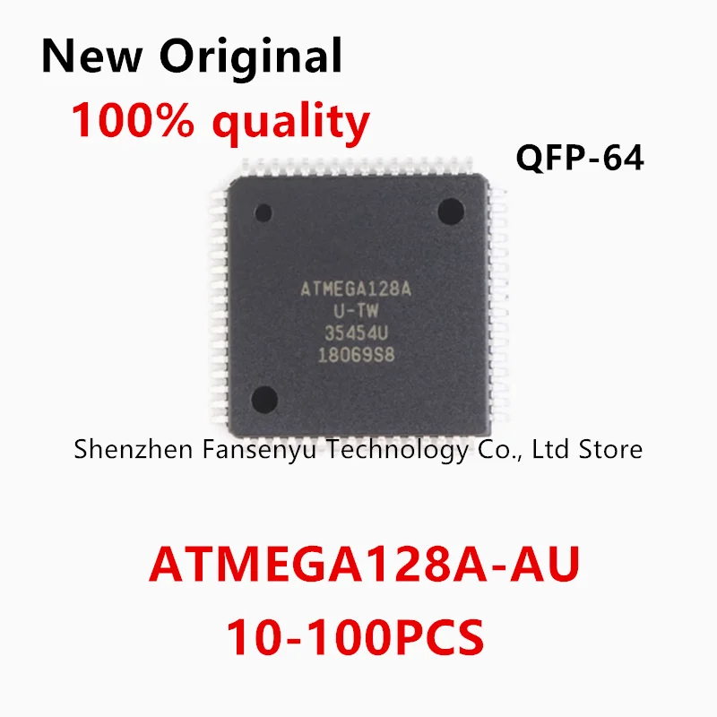

(10-100piece)100% New ATMEGA128A-AU ATMEGA128A AU QFP-64 Chipset