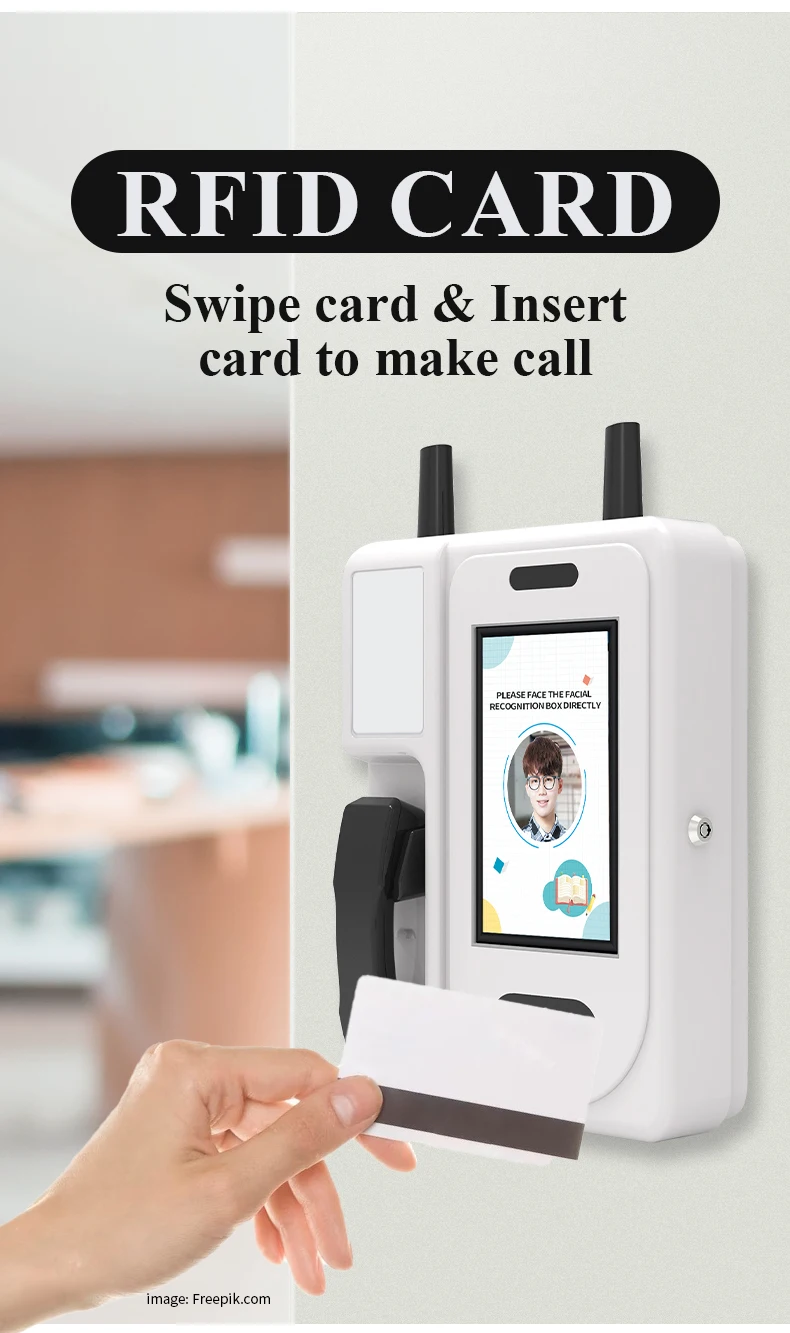 School Outdoor Android 10 inch Large Screen 4G LTE Wireless Desktop Smart Video Public Telephone Payphone