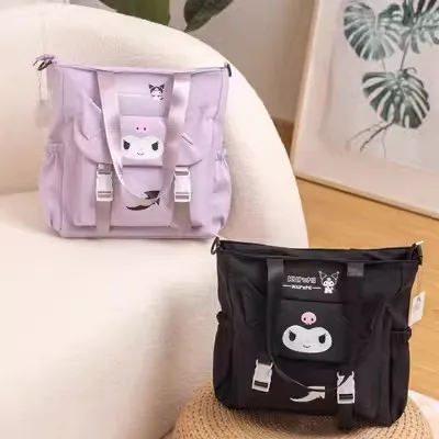 Kuromi R8854 Anime Shoulder Bags Cartoon Handbag Casual Storage Tote Messenger Top-Handle Bag Child Gift