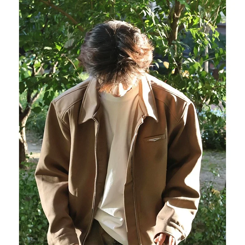 

Мужская осенне-зимняя утепленная куртка-бомбер в американском ретро-стиле с подкладкой на плечах, высококачественная, приталенная, в бейсбольном стиле