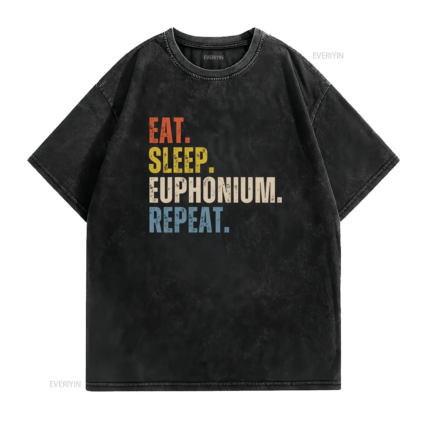 Euphonium T Shirt for Player Funny Lover vintage Washed designer clothes homme Slightly streetwear Stylish Unisex Casual