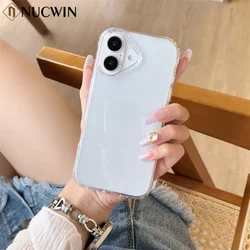 16 ProMax case TPU Border+ Acrylic Ultra Thin High Transparent Soft Cases for iPhone 16 15 14 13 12 11 Pro Max Plus 7 8 XS XSMAX