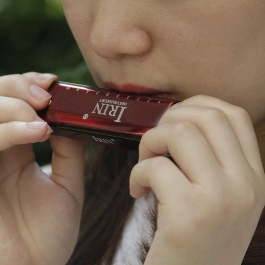 IRIN هارمونيكا 10 فتحات 20 نغمة نموذج جديد مشرق الأحمر النحاس هارمونيكا المبتدئين يسهل حملها الراقية آلة موسيقية متينة #4