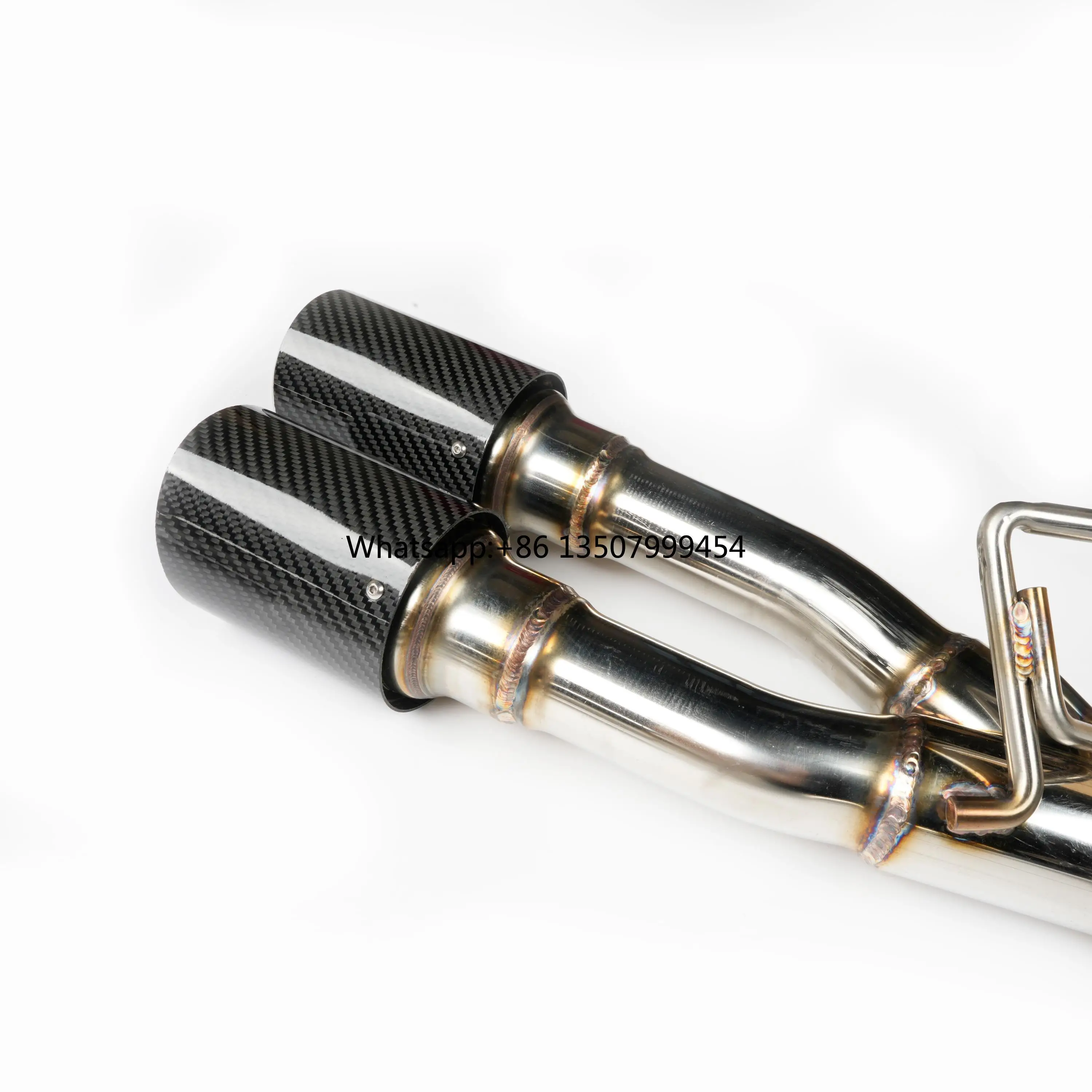 

Custom High Quality Carbon Armour Stroke Dual Exhaust Muffler Stainless Steel Valvetronic Smooth Finish Car Tips Small