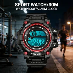 MAYZHISU Sports Watch for Men Boys Kids Children Waterproof Alarm Clock Date Men's LED Digital Wristwatch