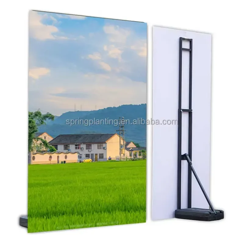 Adjustable Height Portable Iron Poster Stand Foldable Display Rack for Wedding Banquet Spring Planting Decoration Easy
