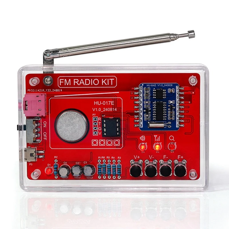 FM Radio DIY Electronic Kit 87-108MHZ Frequency RDA5807 Radio Production Kit With Antenna DIY Soldering Project Practice