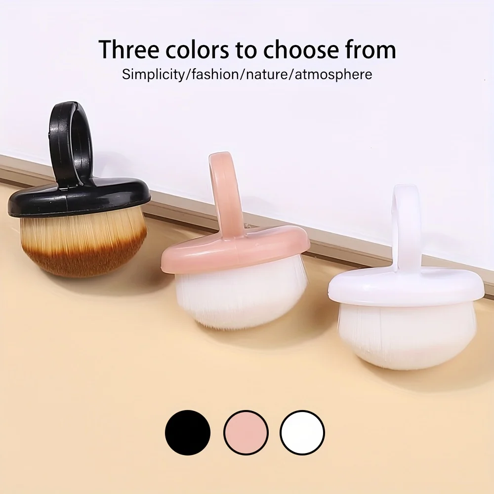 Hot Sale 1Pcs Plastic Nails Art Dust Cleaning Brush Buckle Brush Oval Gel Dust Cleaning Make Up Ring-shaped Brush Manicure Tools