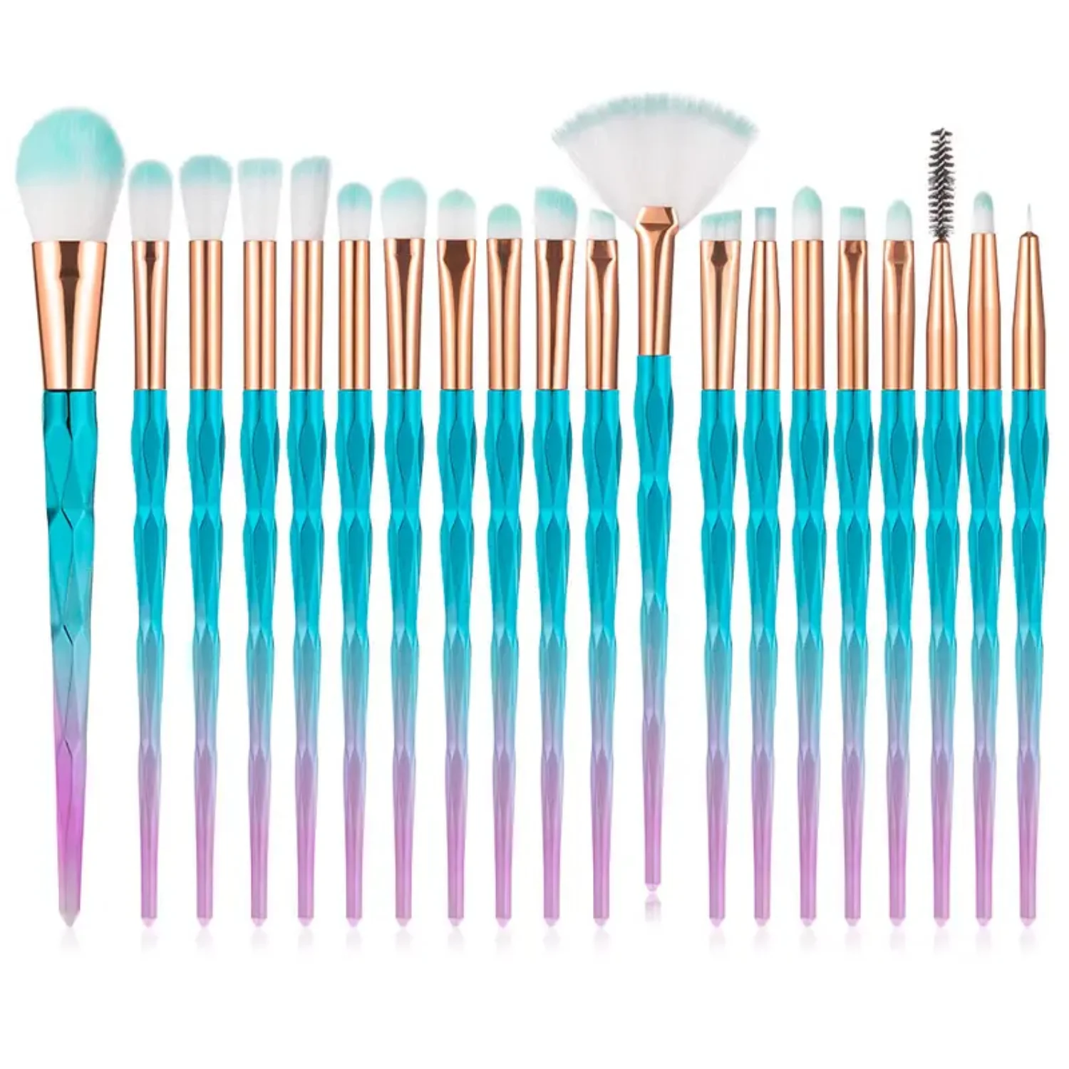 

20pcs Professional Makeup Brush Set with Eyebrow Brush - Complete Makeup Brush Set for Flawless Application