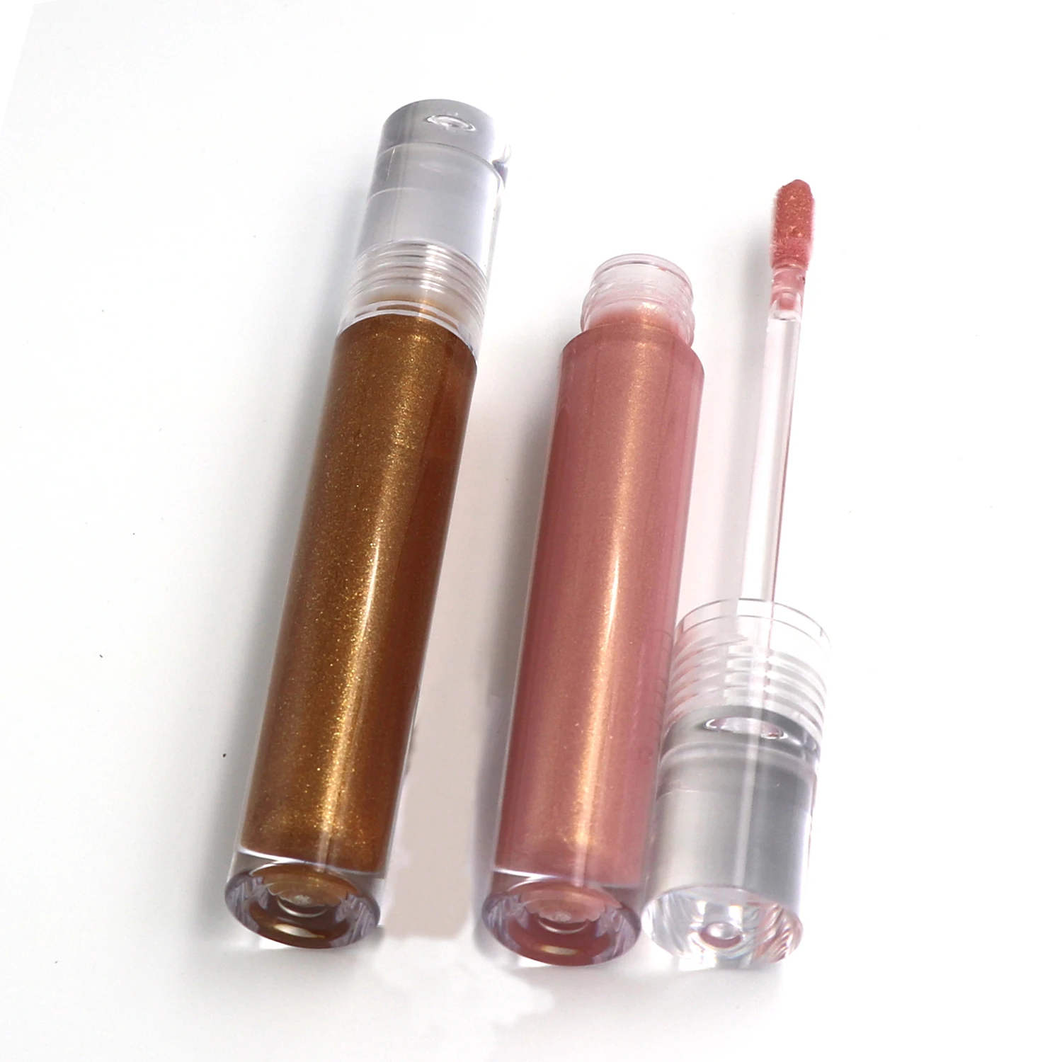 Private label Nude Moisturizing Lip Gloss with Transparent Tube Wholesale Luminous Lip Glossy Pigmented Vegan Cruelty Free