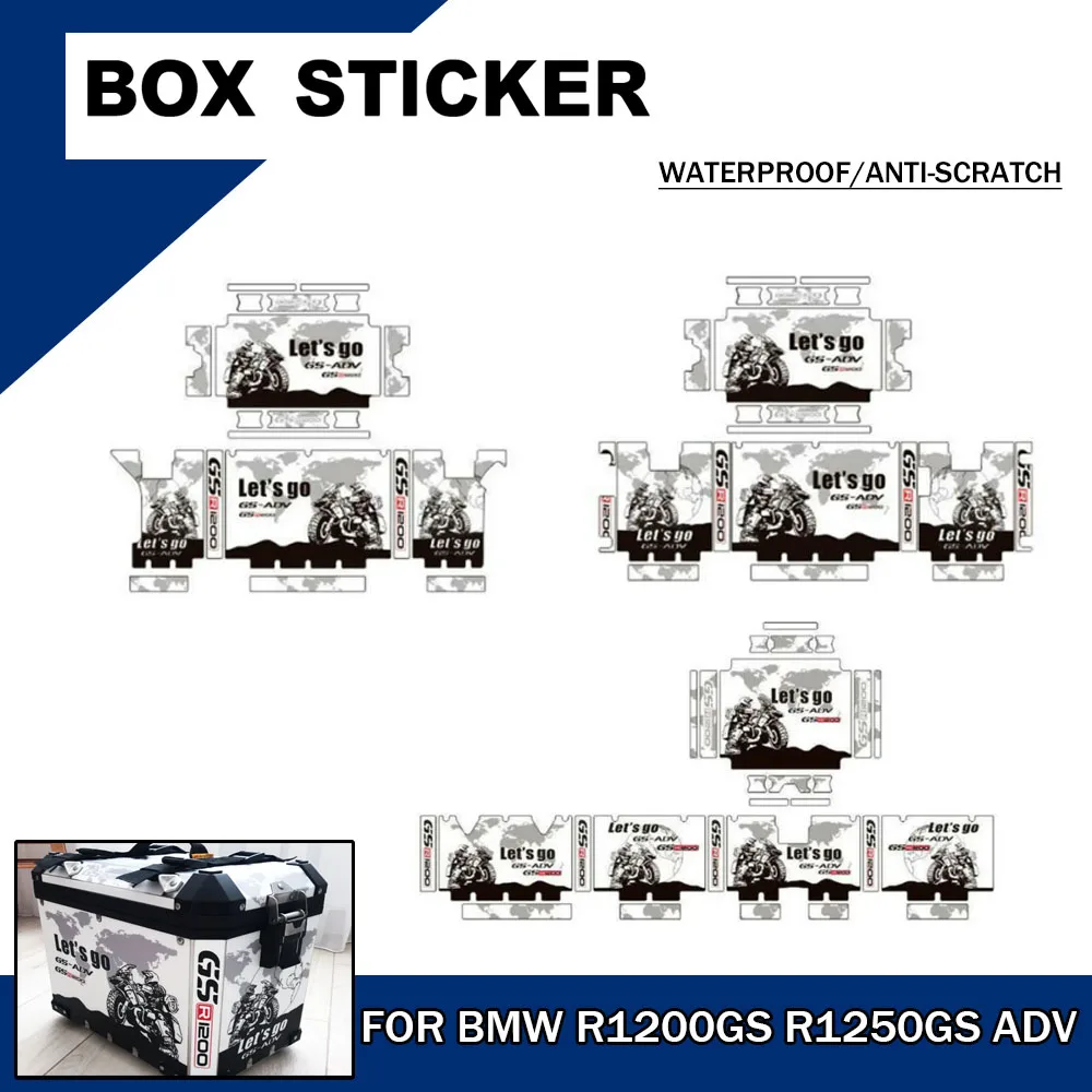 

Motorcycle Boxes Panniers Case Stickers For BMW R 1200GS 1250GS ADV R1250GS Adventure R1200GS LC Aluminium Trunk Side Box Decals