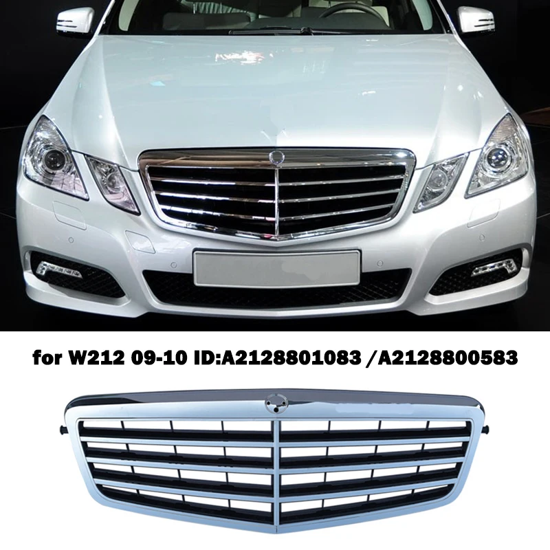 Front Grille Grill Bumper Radiator A2128801083 A2128800583 For Mercedes Benz E Class Klass W212 E350 E300 E260