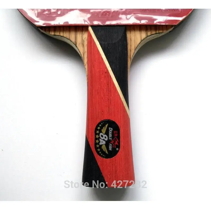 Original Double Fish Table Tennis Finished Racket 8 AC 8A-C Wood Carbon Blade Pimples in Rubber Offensive Ping Pong Racket view 5