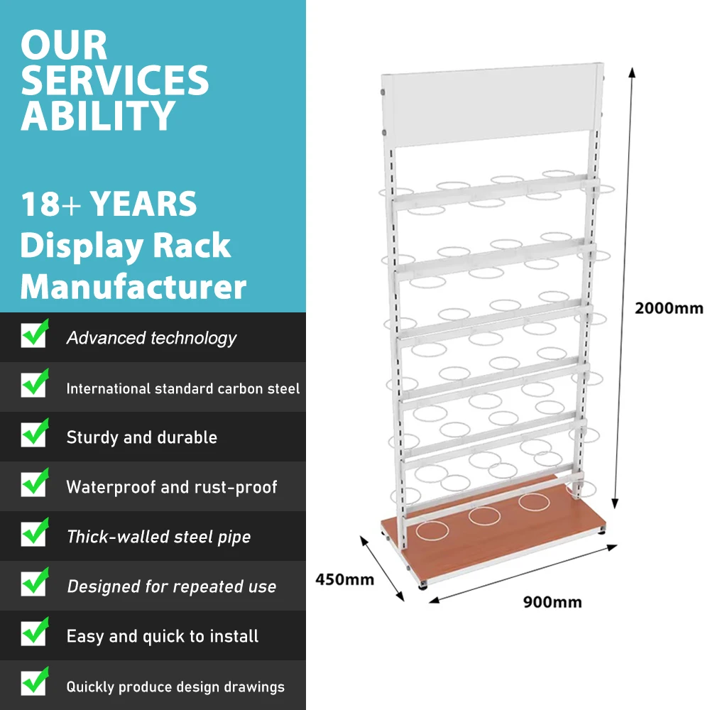 Vrijstaande 6-Tier Metal Gym Storage Stand Dubbelzijdig Voetbal Display Rack voor Basketbal Volleybal Sport Rack
