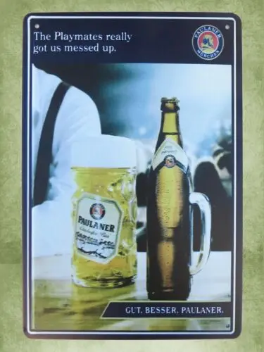 Paulaner Beer Ads Pub Brew Bar metal sign wall reproduction