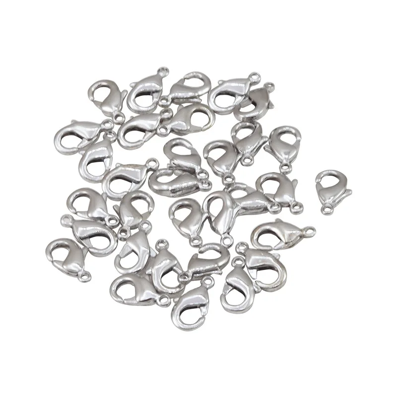 Lobster Claw Clasps Brass Silver and Gold Color Diy Necklace Bracelet Making Jewelry Connector Findings Hooks Fasteners