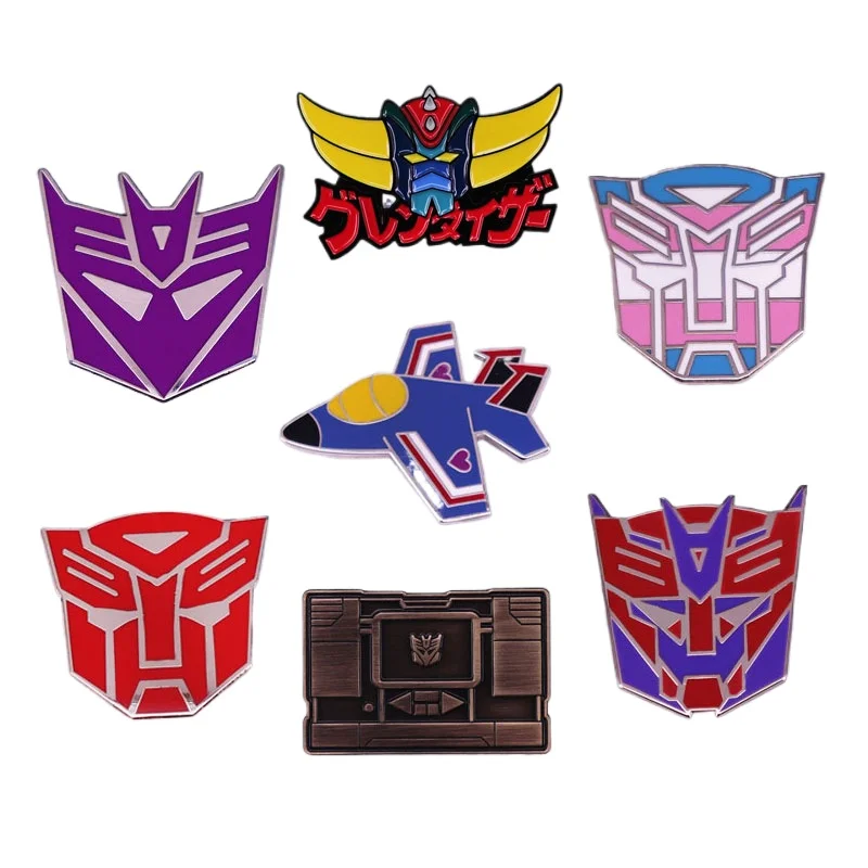 الإبداع أنيمي روبوت المينا بروش مثيرة للاهتمام شارة معدنية على ظهره ملحق الديكور دبوس إرسال المشجعين بوتيك ميدالية هدية