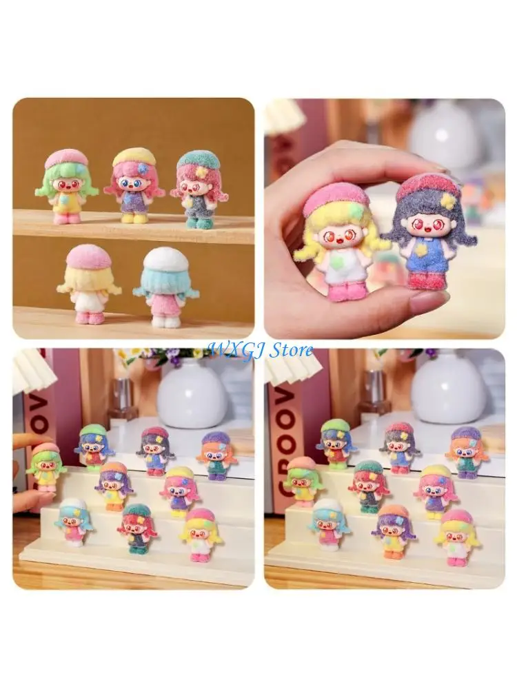 37JE Car Interior Decoration Ornament Dashboard Center Console Figurine Auto Decorative Accessories Flocking Doll Decora