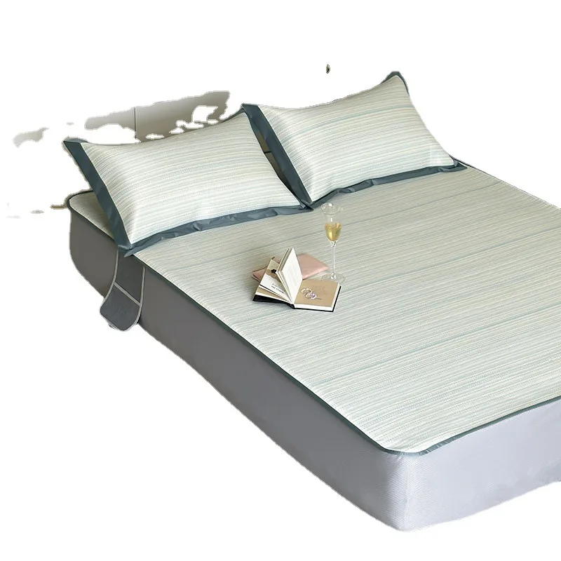 

Class A high-grade Xiaoxiangfeng ice silk mat three-piece light luxury cool air conditioning soft 1.5/1 meters ice rattan mat