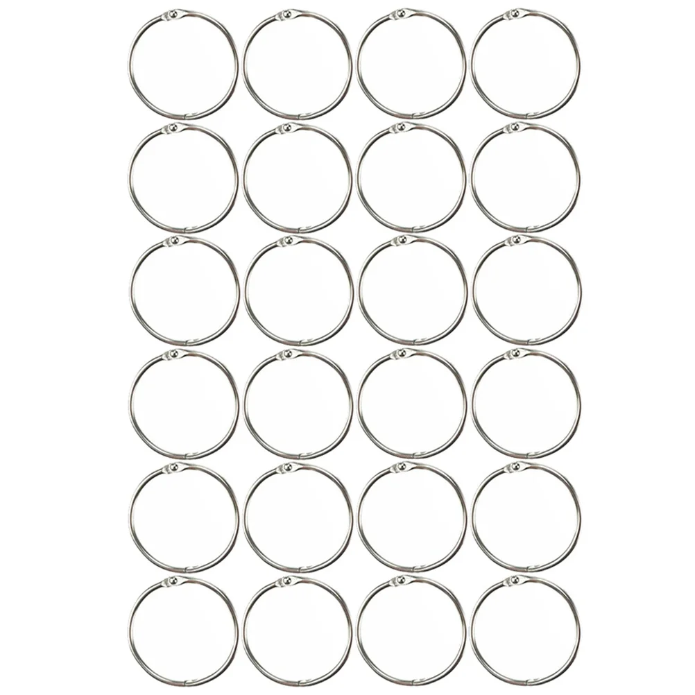 

24pcs Metal Book Rings 35Mm 40Mm Nickel Plated Strong For Loose Leaf Binder Key Chain Memo Holder Office Binding