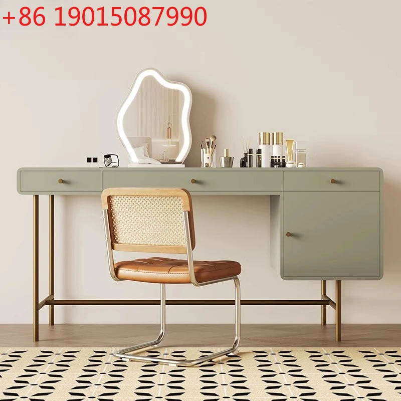 

Комод из цельного дерева Спальня Минималистичный столик для макияжа Современное хранилище Многофункциональный комод с закругленными краями