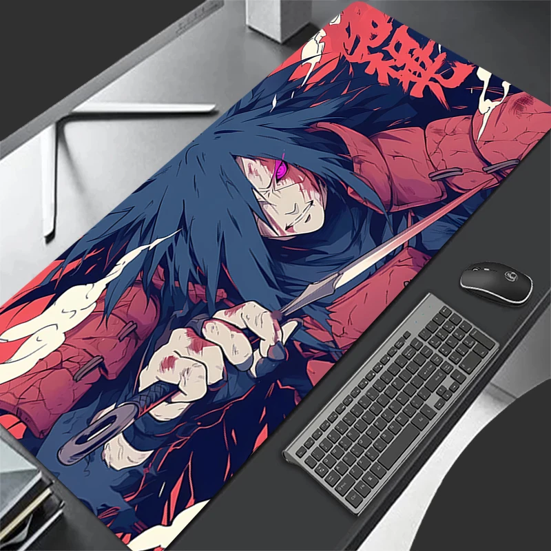 Mouse Pad Gaming Laptops Keyboard Mat Deskmat computer Accessories Desk Protector PC carpet N-NARUTOS Uchiha Madara Mousepad XXL