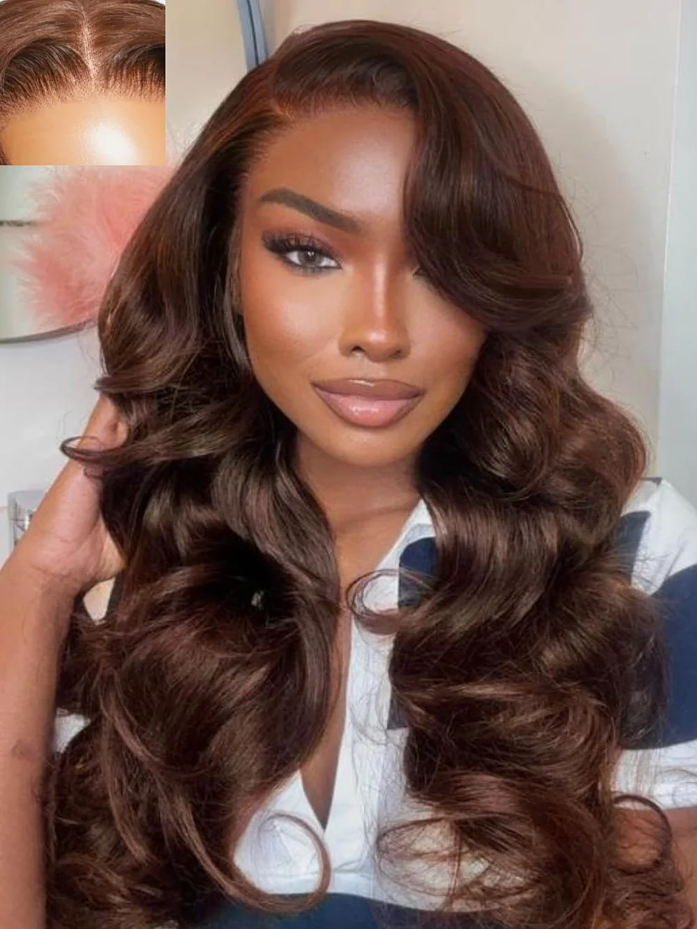 Body Jewelry Underwear - Chocolate Brown Wig Body Wave 13x6