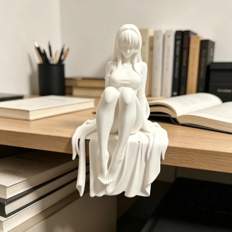 Mini sculpture 3D en relief, décoration exquise, figurine de table, ornement d'appoint charmant, décoration de bureau élégante et amusante