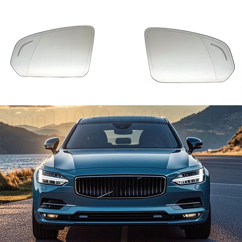 Espejo para auto ForVolvo S60 S90 V60 espejo retrovisor paralela auxiliar lente de calefacción de punto ciego