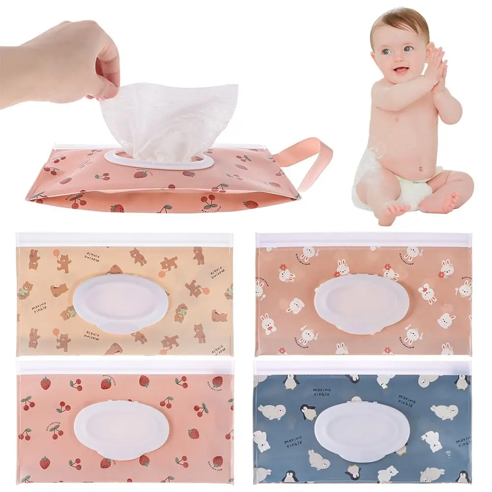 Cosmetic Pouch EVA Wet Wipes Bag Flip Cover With Buckle Tissue Box Wipes Holder Case Baby Product