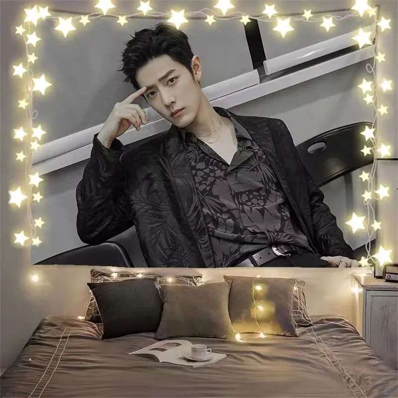 シャオ・ザンのジグソーパズルバージョン背景布、スターファンポスター、壁布、ベッドサイド改修、吊り下げ布、タペストリー