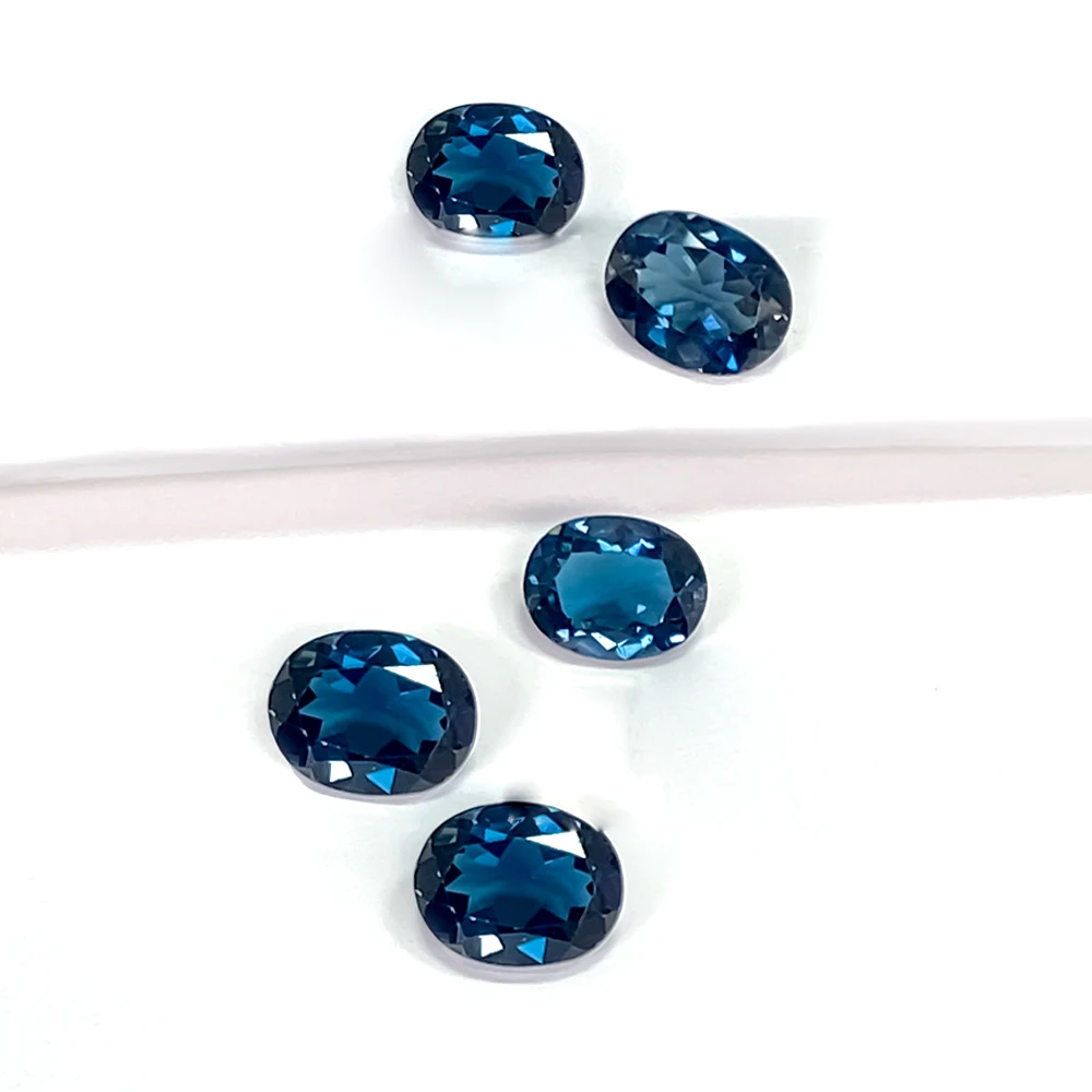 

Eye Clean London Blue Topaz 5 шт./лот огранка овальная 6x8 мм-7x9 мм полудрагоценный натуральный камень свободный драгоценный камень для изготовления ювелирных изделий