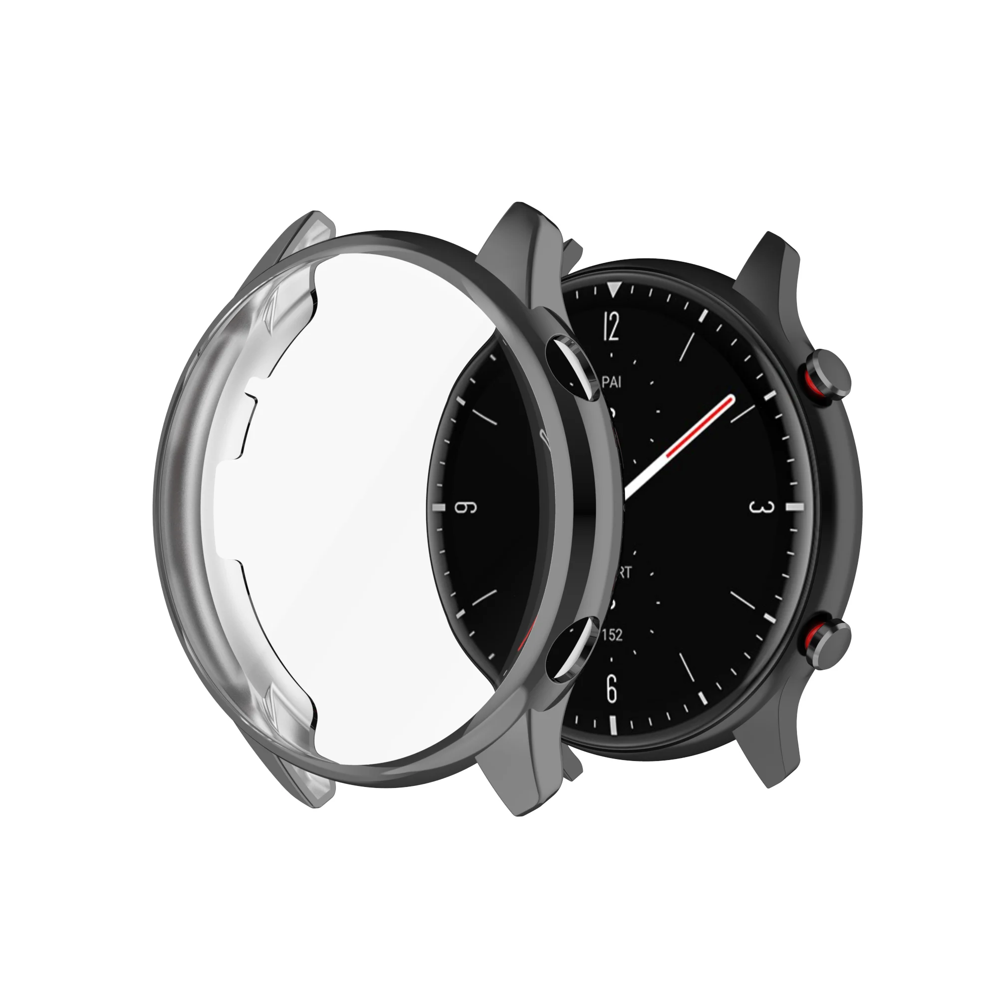 Capa protetora para amazfit gtr 2 protetor de tela cheia tpu macio quadro capa para huami amazfit gtr 2e smartwatch escudo pára-choques