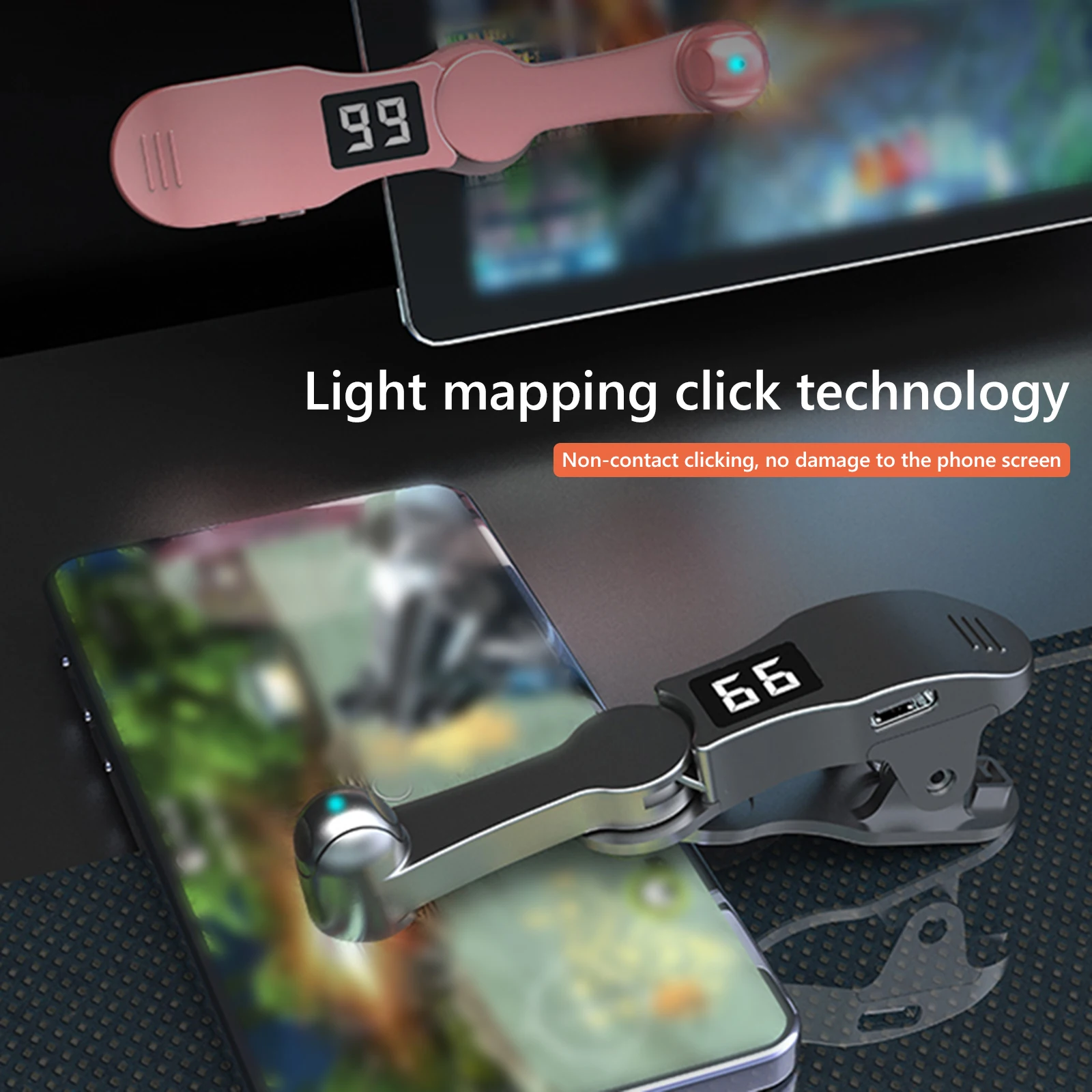 شاشة الهاتف الرقمية التلقائية الفرس شاشة الهاتف الأوتوماتيكية Tapper 108 التروس USB 180 ° دوران لتطبيقات الهواتف الذكية والبث المباشر للفيديو #2