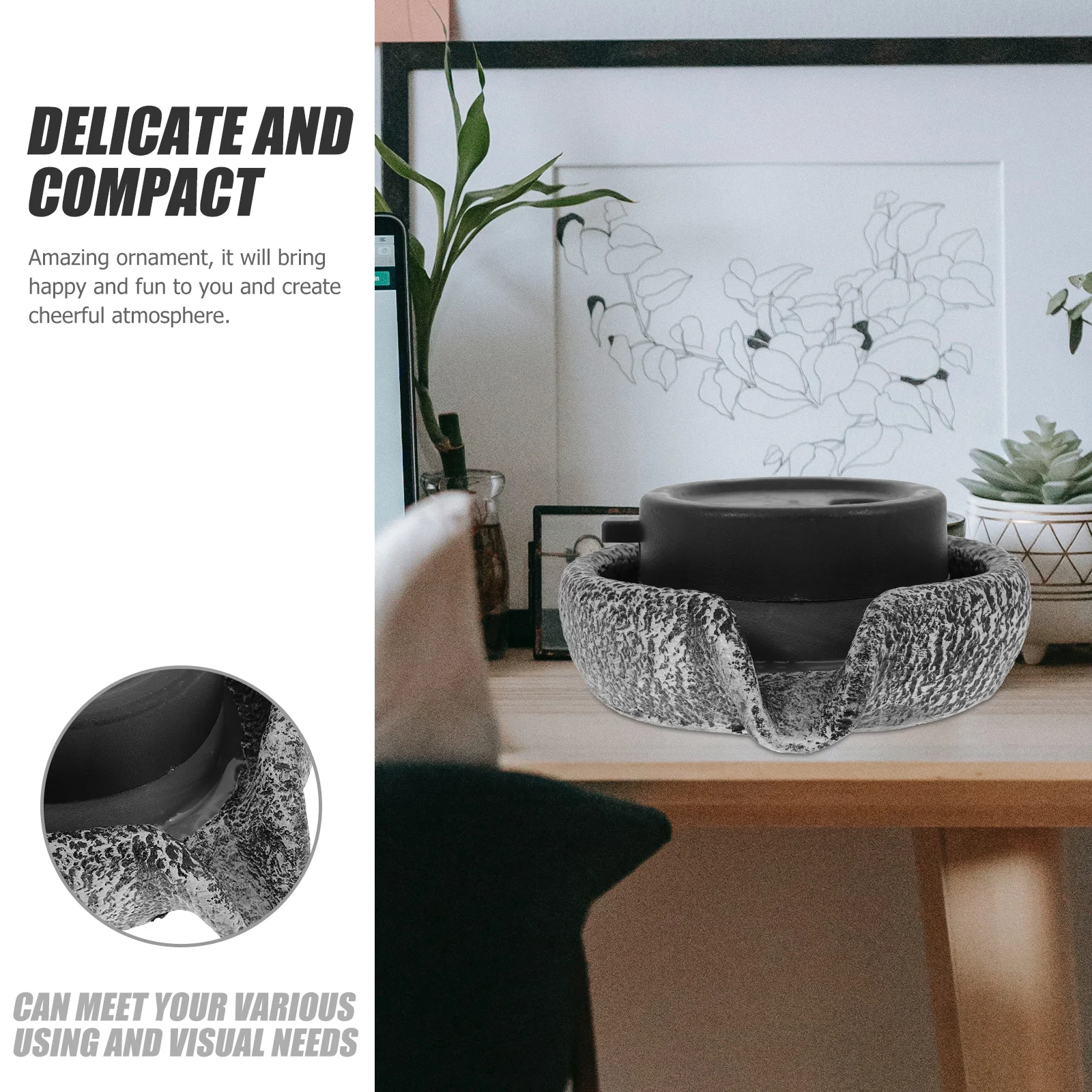 

1 Set Simulation Stone Mill Mini Water Mill Decor Micro Scene Layout Ornament Resin DIY Photography Prop Landscape Accessory