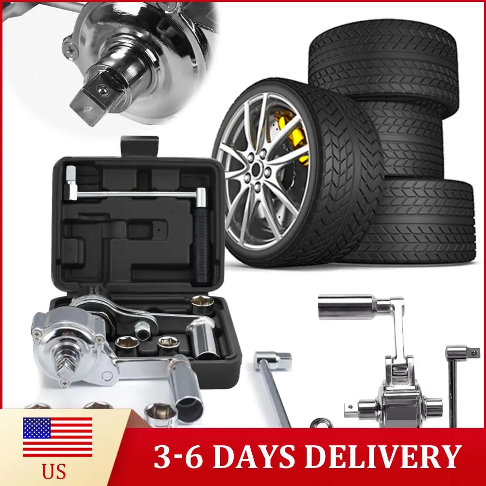 

Набор ключей-множителей крутящего момента из хромованадиевой стали с головками 17 мм/19 мм/21 мм для снятия колесных гаек и ослабления автомобильных шин