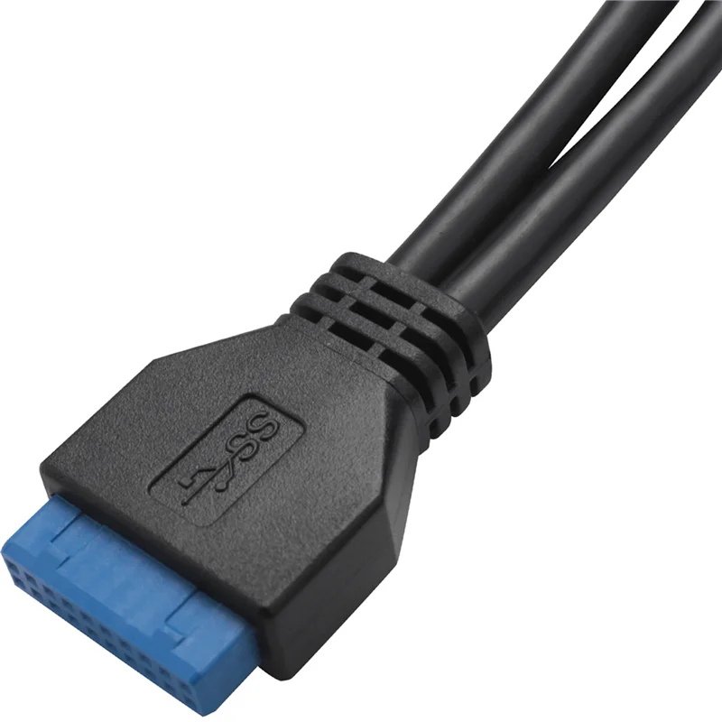 5X USB 3.0 Front Panel Hub 2 Port Expansion Bay 20 Pin To USB3.0 Bracket Cable For Computer PC
